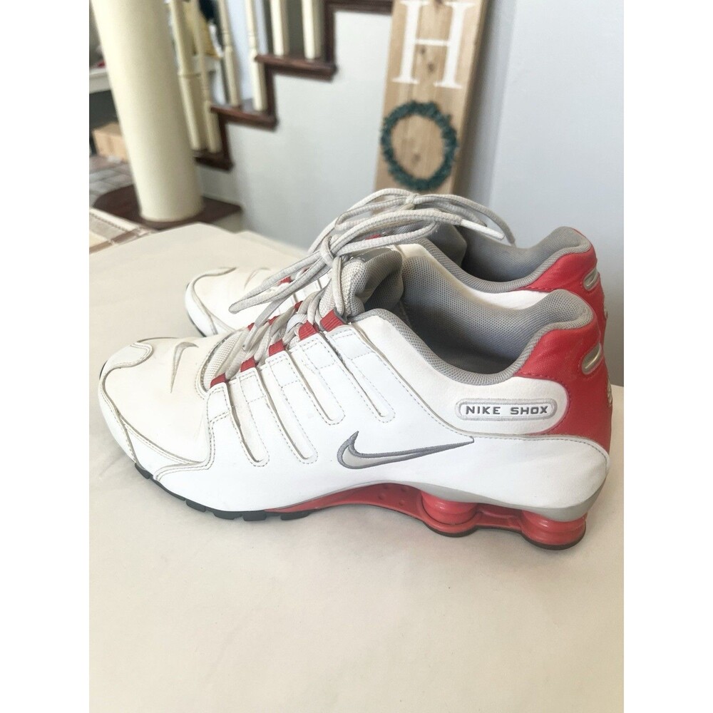 Nike Shox Men’s Size 11 White Red Silver Running Shoes Vintage Y2K 378341-150